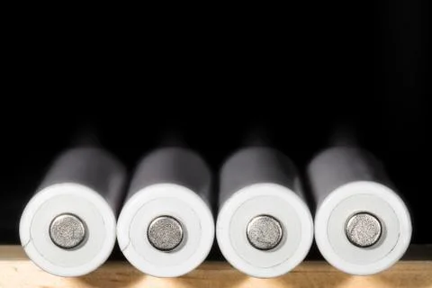 White batteries Stock Photos