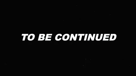White To Be Continued text on solid black background Stock Footage 340252366