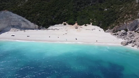 White beach of Greece 動画素材 196977592