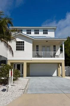 White Beach House Stock Photos
