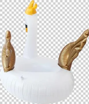 White beach inflatable swan Stock Illustration