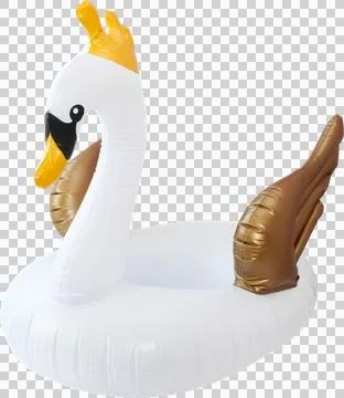 White beach inflatable swan Stock Illustration