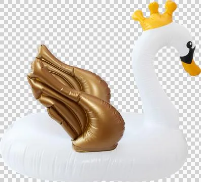 White beach inflatable swan Stock Illustration