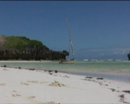White Beach Kenya Stock Footage 549652