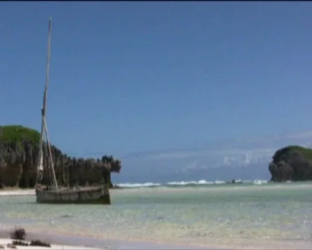 White Beach Kenya  Stock Footage 549658