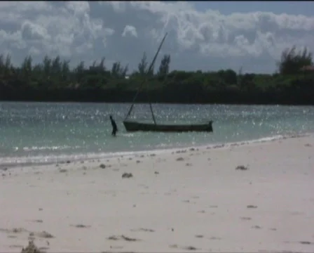White Beach Kenya Stock Footage