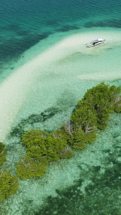 White beach in Samal Island, Davao. Philippines. Stock Footage 262525686