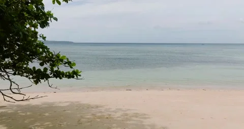 White beach in Santa Fe, Tablas, Romblon. Philippines. Stock Footage 266405026