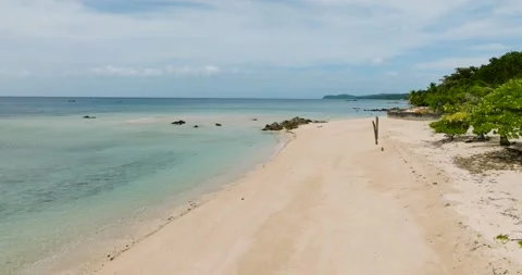 White beach in Santa Fe, Tablas, Romblon. Philippines. Stock Footage 310482322