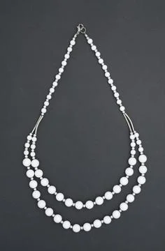 White beads isolated Stock Photos
