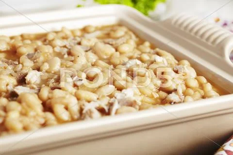 White Bean and Lamb Casserole Stock Photos