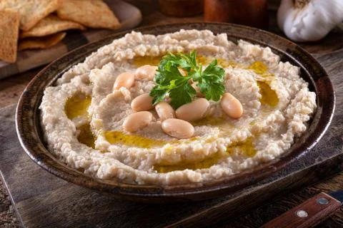 White Bean Dip Stock Photos