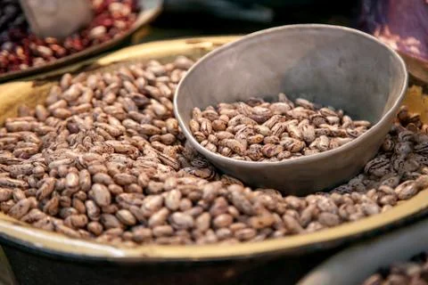 White beans on the counter Stock Photos