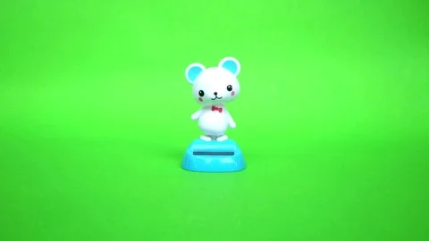 White bear doll dancing. Stock Footage 91369902