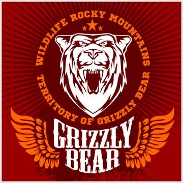 White bear head - vector emblem. Stock Illustration