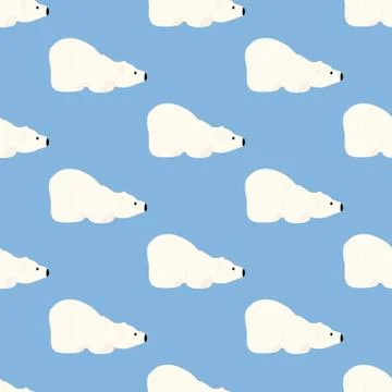 White bear pattern Stock Illustration