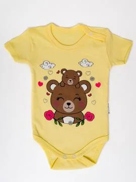 White bear print bodysuit flat lay Stock Photos