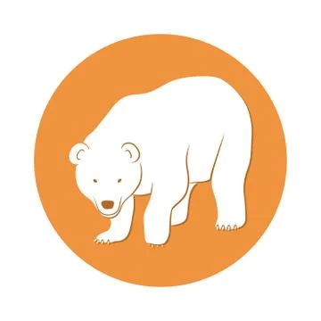 White bear symbol イラスト素材