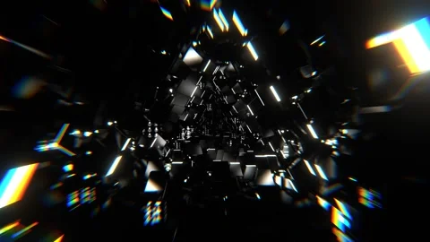White Beautiful Endless Tunnel with Neon Elements in Digital Style Backgroun Stock Footage 344098577