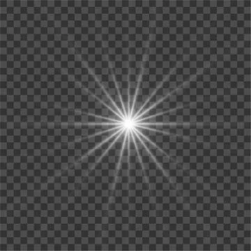 White beautiful light explodes with a transparent explosion. Vector, bright i Illustrazione stock