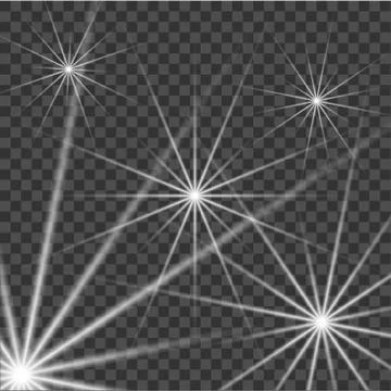 White beautiful light explodes with a transparent explosion. Vector, bright i Illustrazione stock