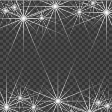 White beautiful light explodes with a transparent explosion. Vector, bright i Stock Illustration