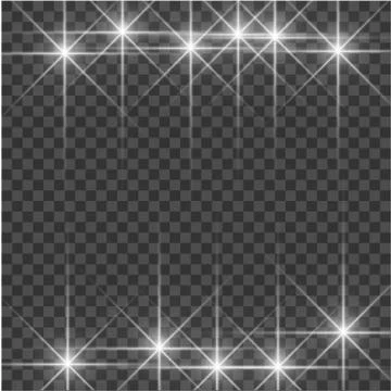 White beautiful light explodes with a transparent explosion. Vector, bright i Illustrazione stock