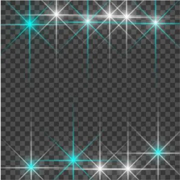 White beautiful light explodes with a transparent explosion. Vector, bright i Stock Illustration