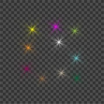 White beautiful light explodes with a transparent explosion. Vector, bright i 스톡 일러스트