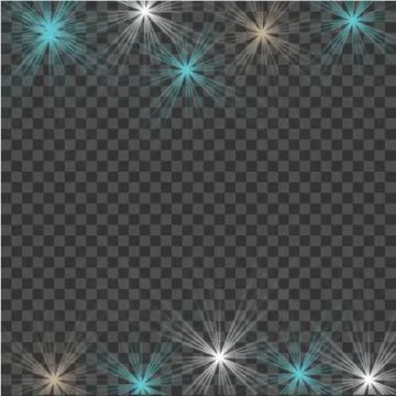 White beautiful light explodes with a transparent explosion. Vector, bright i Illustrazione stock