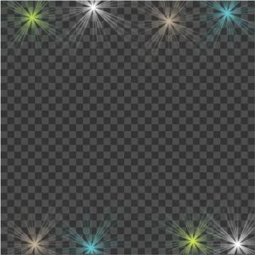 White beautiful light explodes with a transparent explosion. Vector, bright i Stock Illustration