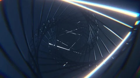 White Beautiful Spiral Sci-Fi Neon Background VJ Loop l 4K Stock Footage 296529499