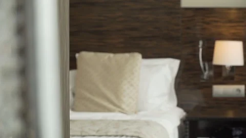 White bed 스톡 동영상 100070652