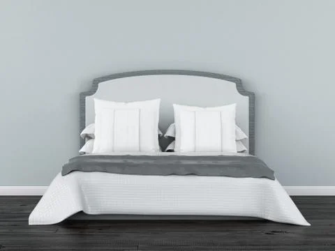 White bed Stock Illustration