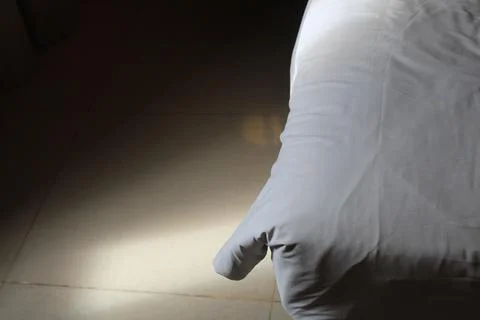 White bed sheet Stock Photos