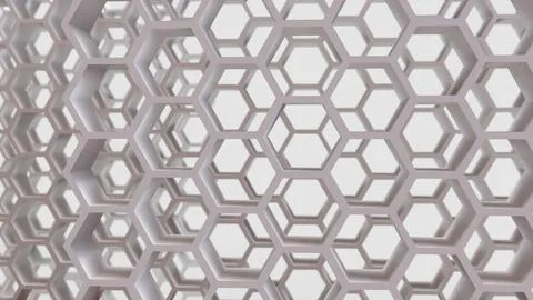 The White bee hive for abstract or Background concept 3d rendering. Illustrazione stock