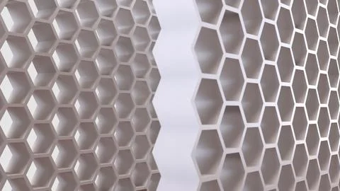 The White bee hive for abstract or Background concept 3d rendering. Illustrazione stock
