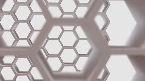 The White bee hive for abstract or Background concept 3d rendering. Illustrazione stock