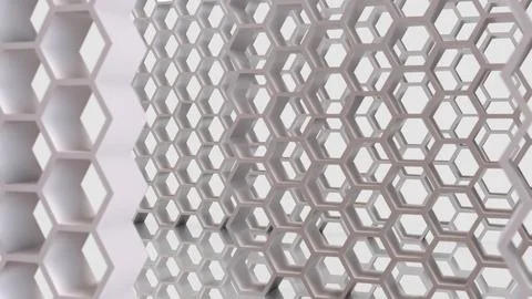 The White bee hive for abstract or Background concept 3d rendering. Illustrazione stock