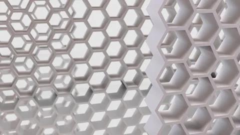 The White bee hive for abstract or Background concept 3d rendering. Illustrazione stock