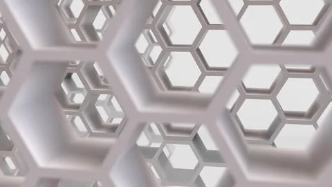 The White bee hive for abstract or Background concept 3d rendering. Ilustração Stock