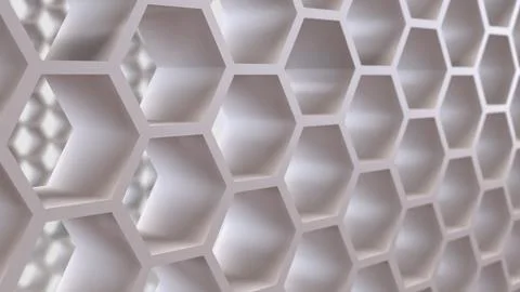 The White bee hive for abstract or Background concept 3d rendering. Stock Photos