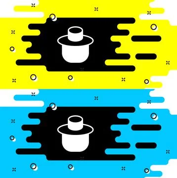 White Beekeeper with protect hat icon isolated on black background. Special.. Illustration