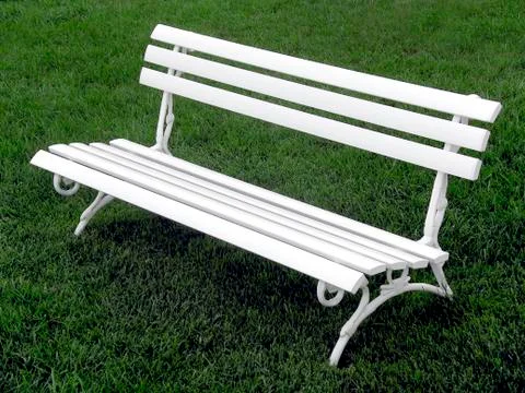 White bench Stock Photos