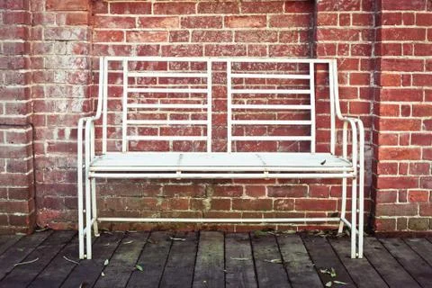 White bench Stock Photos