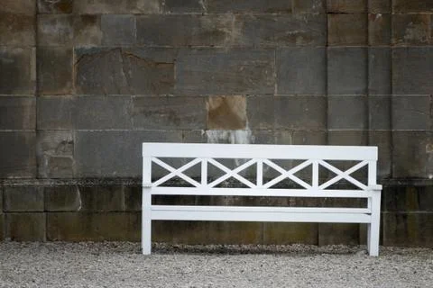 White bench Stock Photos