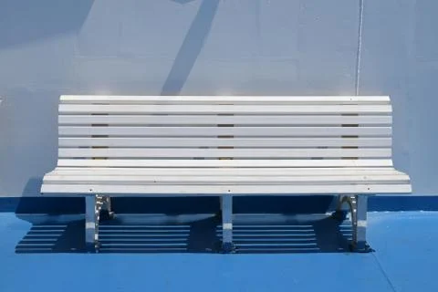 White bench summer Foto stock