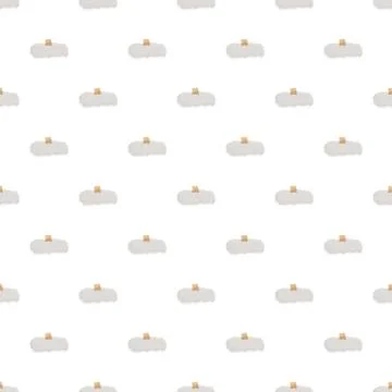 White beret hat seamless pattern background design Stock Illustration