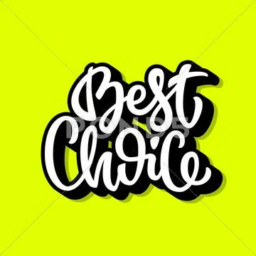 White Best Choice Calligraphy Lettering Badge