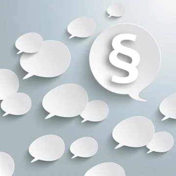 White Bevel Round Speech Bubbles Paragraph White speech bubbles with a par... Stock Photos